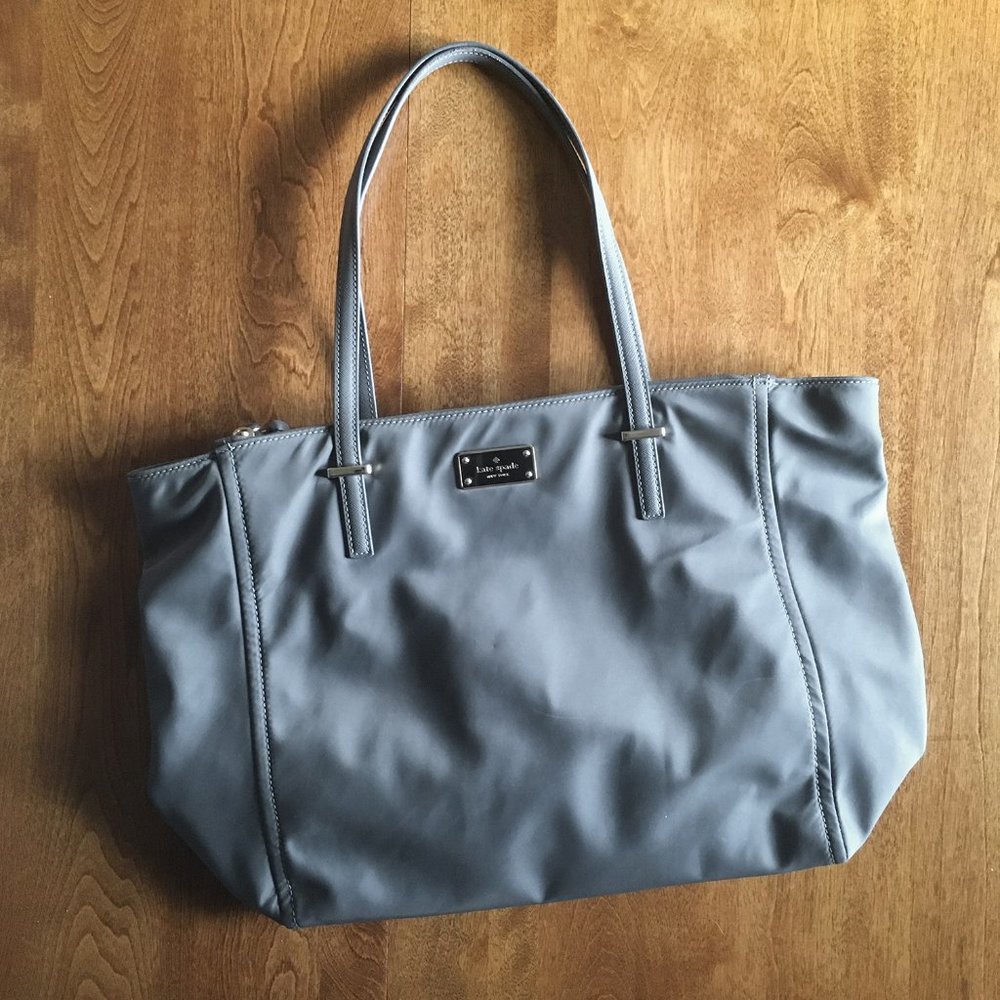 Kate Spade gray Talya nylon bag
